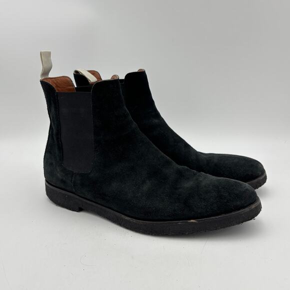 Common Projects Suede Chelsea Black Boots Men's 45 US 11 - Picture 1 of 10